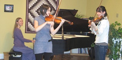Freya accompanying violin duet